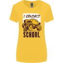 I Crushed 100 Days of School Monster Truck Womens Wider Cut T-Shirt Yellow