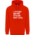 I Cycled Before Cycling was Cool Cycling Childrens Kids Hoodie Bright Red