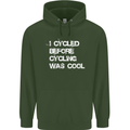 I Cycled Before Cycling was Cool Cycling Childrens Kids Hoodie Forest Green