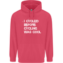 I Cycled Before Cycling was Cool Cycling Childrens Kids Hoodie Heliconia