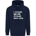 I Cycled Before Cycling was Cool Cycling Childrens Kids Hoodie Navy Blue