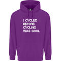 I Cycled Before Cycling was Cool Cycling Childrens Kids Hoodie Purple