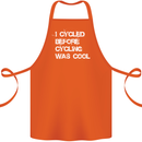 I Cycled Before Cycling was Cool Cycling Cotton Apron 100% Organic Orange
