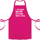 I Cycled Before Cycling was Cool Cycling Cotton Apron 100% Organic Pink