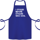 I Cycled Before Cycling was Cool Cycling Cotton Apron 100% Organic Royal Blue