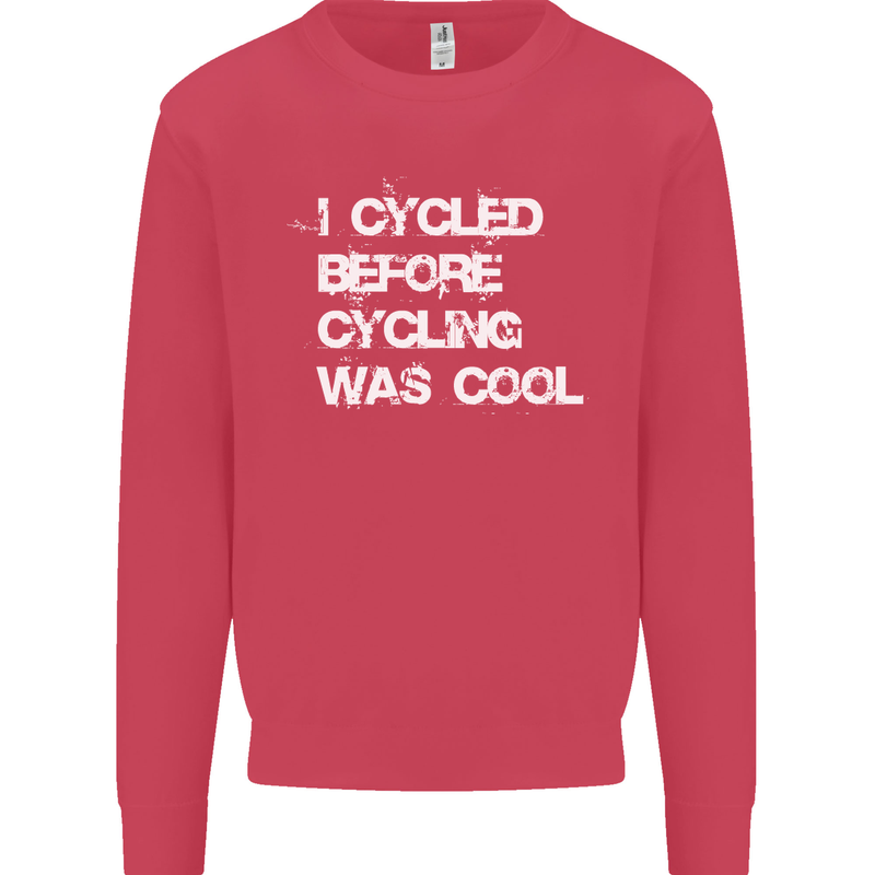 I Cycled Before Cycling was Cool Cycling Kids Sweatshirt Jumper Heliconia