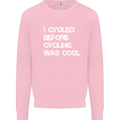 I Cycled Before Cycling was Cool Cycling Kids Sweatshirt Jumper Light Pink