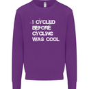 I Cycled Before Cycling was Cool Cycling Kids Sweatshirt Jumper Purple