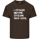 I Cycled Before Cycling was Cool Cycling Kids T-Shirt Childrens Chocolate