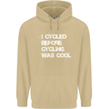 I Cycled Before Cycling was Cool Cycling Mens 80% Cotton Hoodie Sand