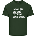 I Cycled Before Cycling was Cool Cycling Mens Cotton T-Shirt Tee Top Forest Green