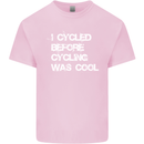 I Cycled Before Cycling was Cool Cycling Mens Cotton T-Shirt Tee Top Light Pink