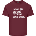 I Cycled Before Cycling was Cool Cycling Mens Cotton T-Shirt Tee Top Maroon