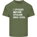 I Cycled Before Cycling was Cool Cycling Mens Cotton T-Shirt Tee Top Military Green