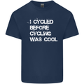 I Cycled Before Cycling was Cool Cycling Mens Cotton T-Shirt Tee Top Navy Blue