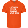 I Cycled Before Cycling was Cool Cycling Mens Cotton T-Shirt Tee Top Orange