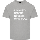 I Cycled Before Cycling was Cool Cycling Mens Cotton T-Shirt Tee Top Sports Grey