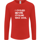 I Cycled Before Cycling was Cool Cycling Mens Long Sleeve T-Shirt Red