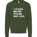 I Cycled Before Cycling was Cool Cycling Mens Sweatshirt Jumper Forest Green