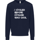 I Cycled Before Cycling was Cool Cycling Mens Sweatshirt Jumper Navy Blue