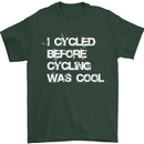 I Cycled Before Cycling was Cool Cycling Mens T-Shirt Cotton Gildan Forest Green