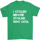 I Cycled Before Cycling was Cool Cycling Mens T-Shirt Cotton Gildan Irish Green