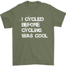 I Cycled Before Cycling was Cool Cycling Mens T-Shirt Cotton Gildan Military Green