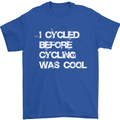 I Cycled Before Cycling was Cool Cycling Mens T-Shirt Cotton Gildan Royal Blue