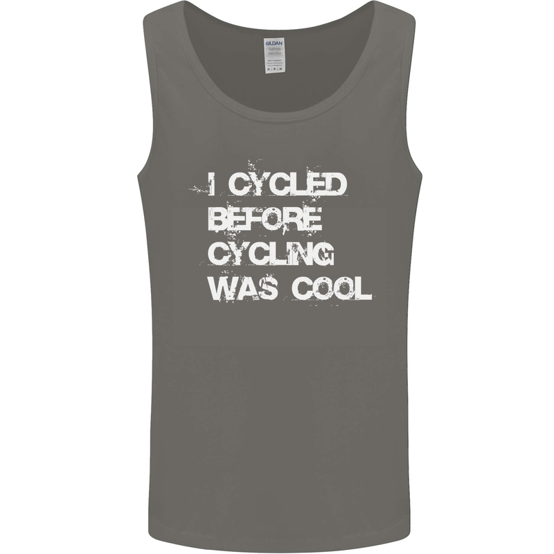 I Cycled Before Cycling was Cool Cycling Mens Vest Tank Top Charcoal
