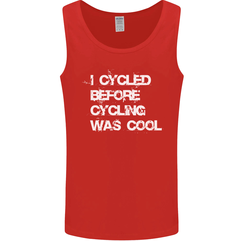 I Cycled Before Cycling was Cool Cycling Mens Vest Tank Top Red