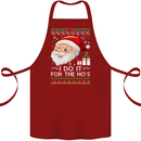I Do It For the Ho's Funny Christmas Xmas Cotton Apron 100% Organic Maroon