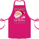 I Do It For the Ho's Funny Christmas Xmas Cotton Apron 100% Organic Pink