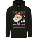 I Do It For the Ho's Funny Christmas Xmas Mens 80% Cotton Hoodie Black