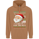 I Do It For the Ho's Funny Christmas Xmas Mens 80% Cotton Hoodie Caramel Latte