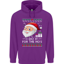 I Do It For the Ho's Funny Christmas Xmas Mens 80% Cotton Hoodie Purple