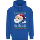 I Do It For the Ho's Funny Christmas Xmas Mens 80% Cotton Hoodie Royal Blue