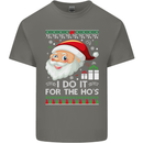 I Do It For the Ho's Funny Christmas Xmas Mens Cotton T-Shirt Tee Top Charcoal