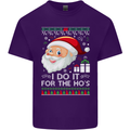 I Do It For the Ho's Funny Christmas Xmas Mens Cotton T-Shirt Tee Top Purple