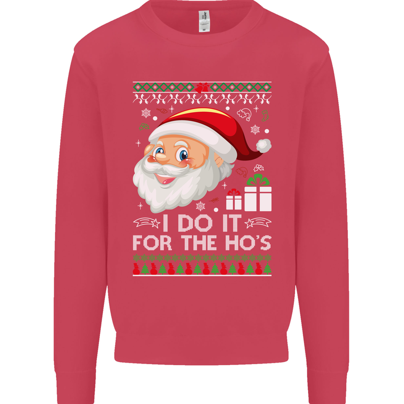I Do It For the Ho's Funny Christmas Xmas Mens Sweatshirt Jumper Heliconia