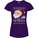I Do It For the Ho's Funny Christmas Xmas Womens Petite Cut T-Shirt Purple