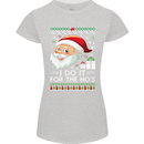 I Do It For the Ho's Funny Christmas Xmas Womens Petite Cut T-Shirt Sports Grey