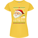 I Do It For the Ho's Funny Christmas Xmas Womens Petite Cut T-Shirt Yellow