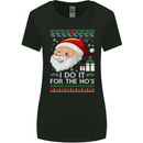 I Do It For the Ho's Funny Christmas Xmas Womens Wider Cut T-Shirt Black
