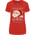 I Do It For the Ho's Funny Christmas Xmas Womens Wider Cut T-Shirt Red