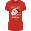 I Do It For the Ho's Funny Christmas Xmas Womens Wider Cut T-Shirt Red