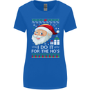 I Do It For the Ho's Funny Christmas Xmas Womens Wider Cut T-Shirt Royal Blue