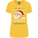 I Do It For the Ho's Funny Christmas Xmas Womens Wider Cut T-Shirt Yellow