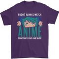I Don't Always Watch Anime Funny Mens T-Shirt 100% Cotton Purple