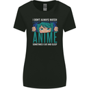 I Don't Always Watch Anime Funny Womens Wider Cut T-Shirt Black