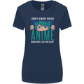 I Don't Always Watch Anime Funny Womens Wider Cut T-Shirt Navy Blue